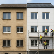 Fachada SATE rehabilitación energética renovación edificios modernización