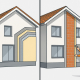 Comparison of different thermal insulation systems for residential buildings showing SATE exterior system
